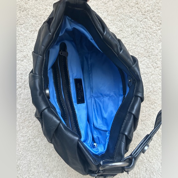 Simply Vera Vera Wang Black Leather Shoulder Bag Purse - Picture 2 of 12